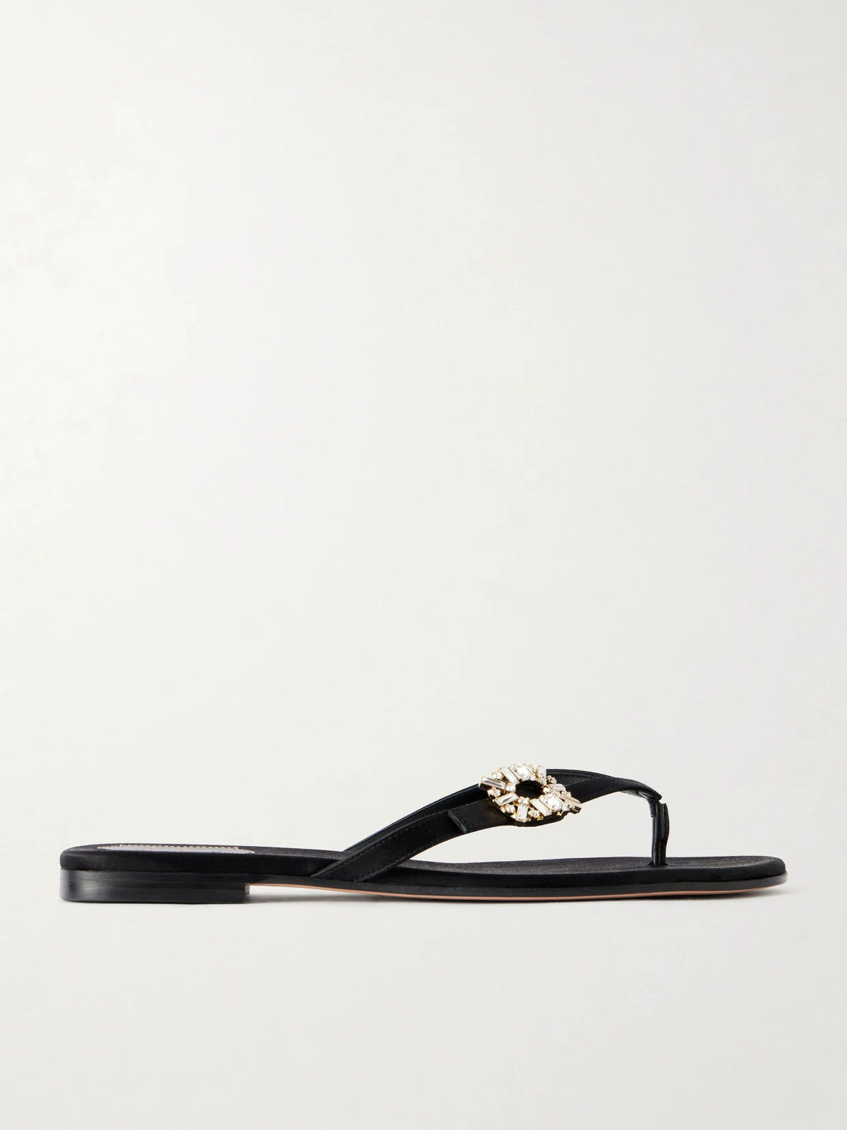 Infradito Embellished Satin Thong Sandals