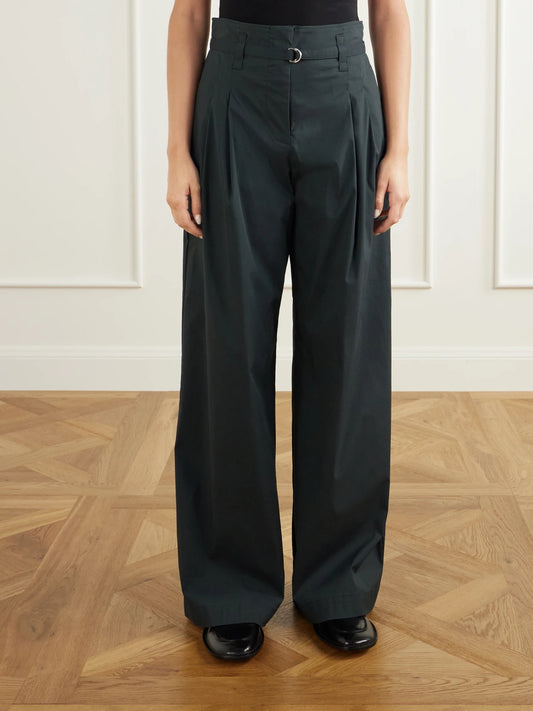 Proenza Schouler White Label Raver Belted Cotton-blend Wide-leg Pants