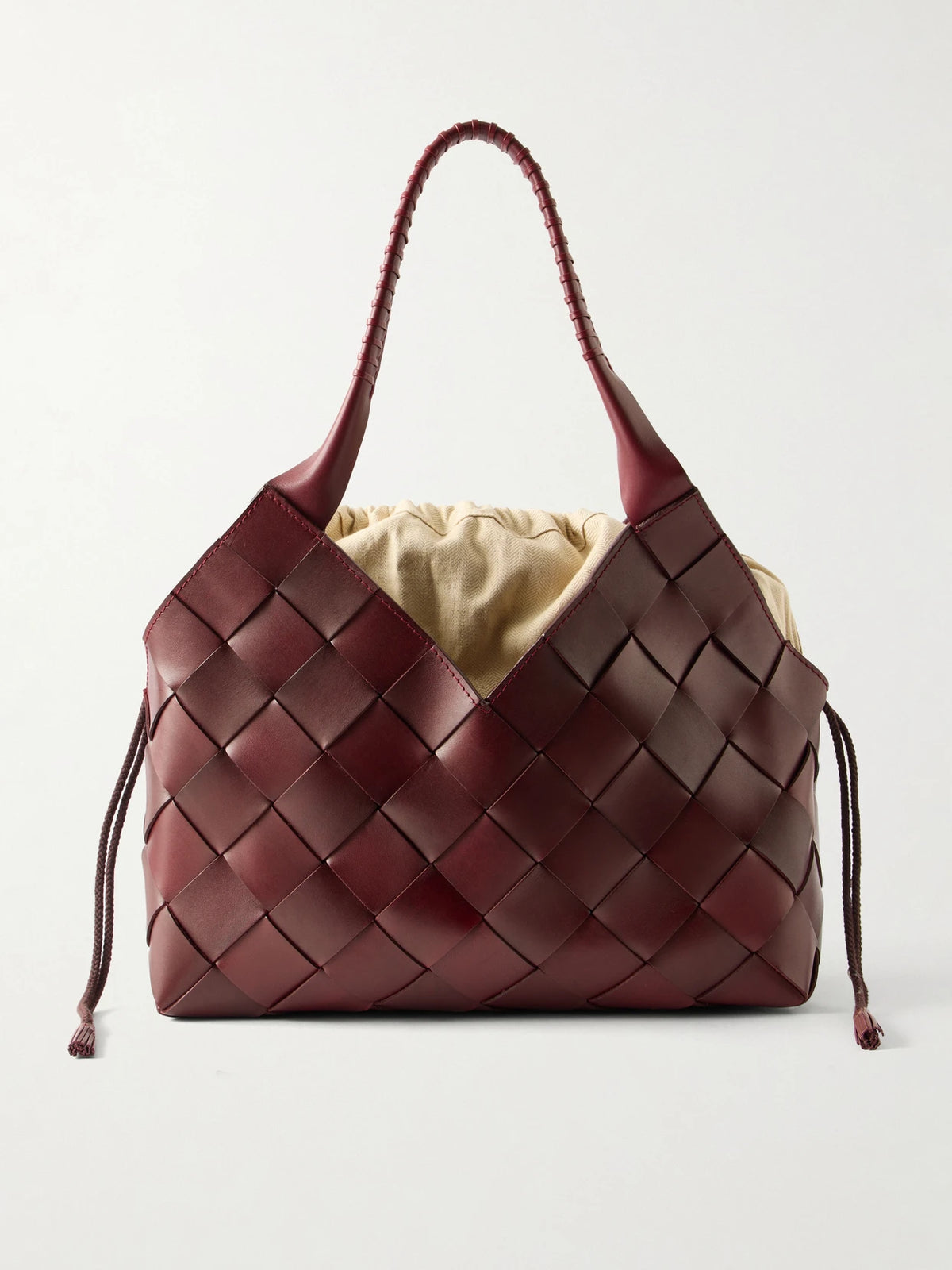 Castello Woven Leather Shoulder Bag