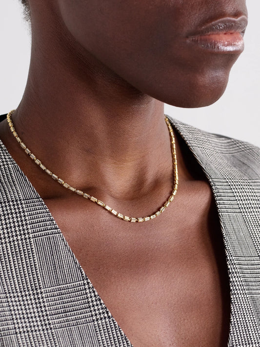 Image of Necklaces. Product name - 18-karat Gold Diamond Necklace in Multi colour by brand - Suzanne Kalan