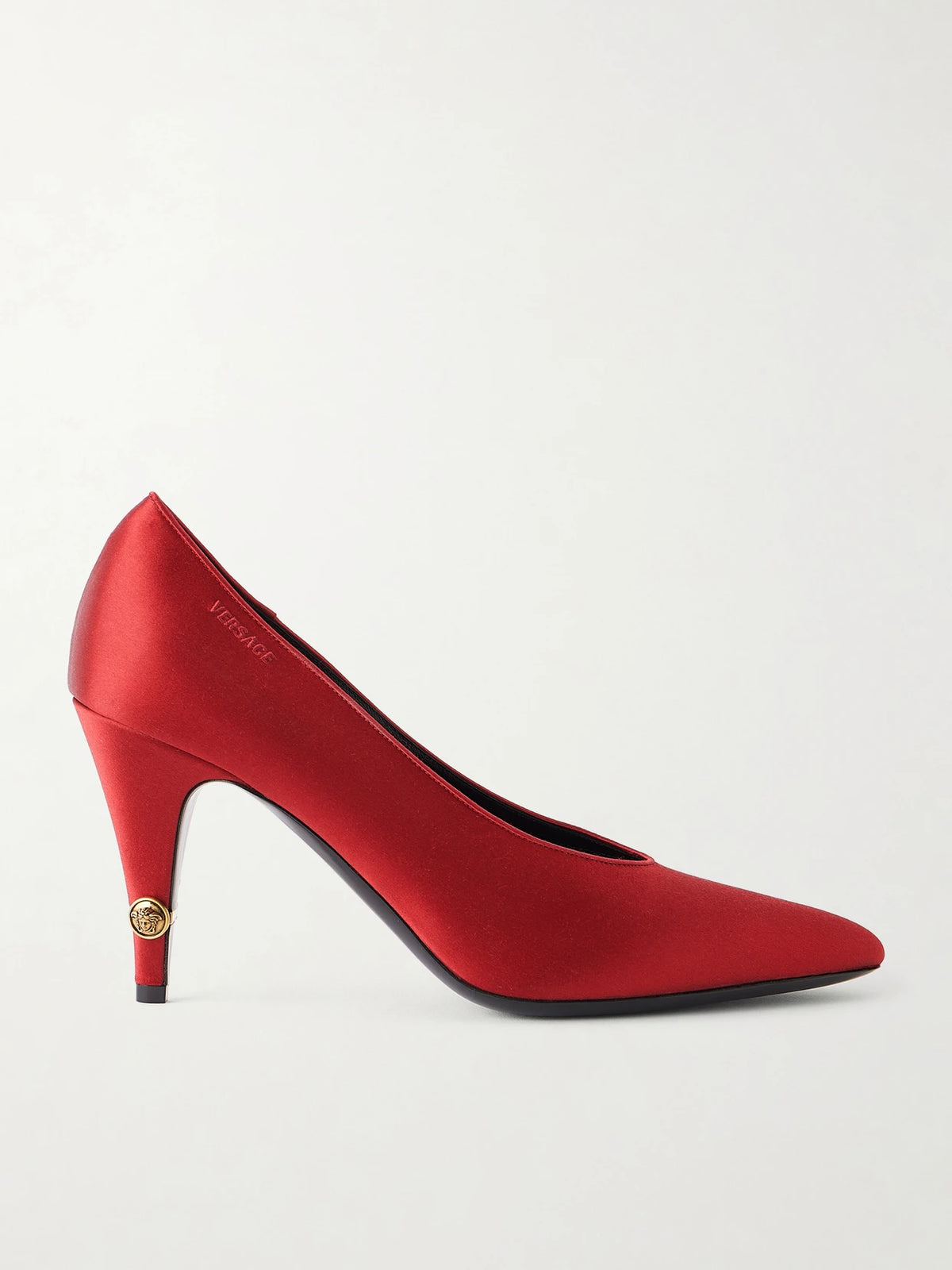 Gianni 90 Logo-detailed Satin Pumps