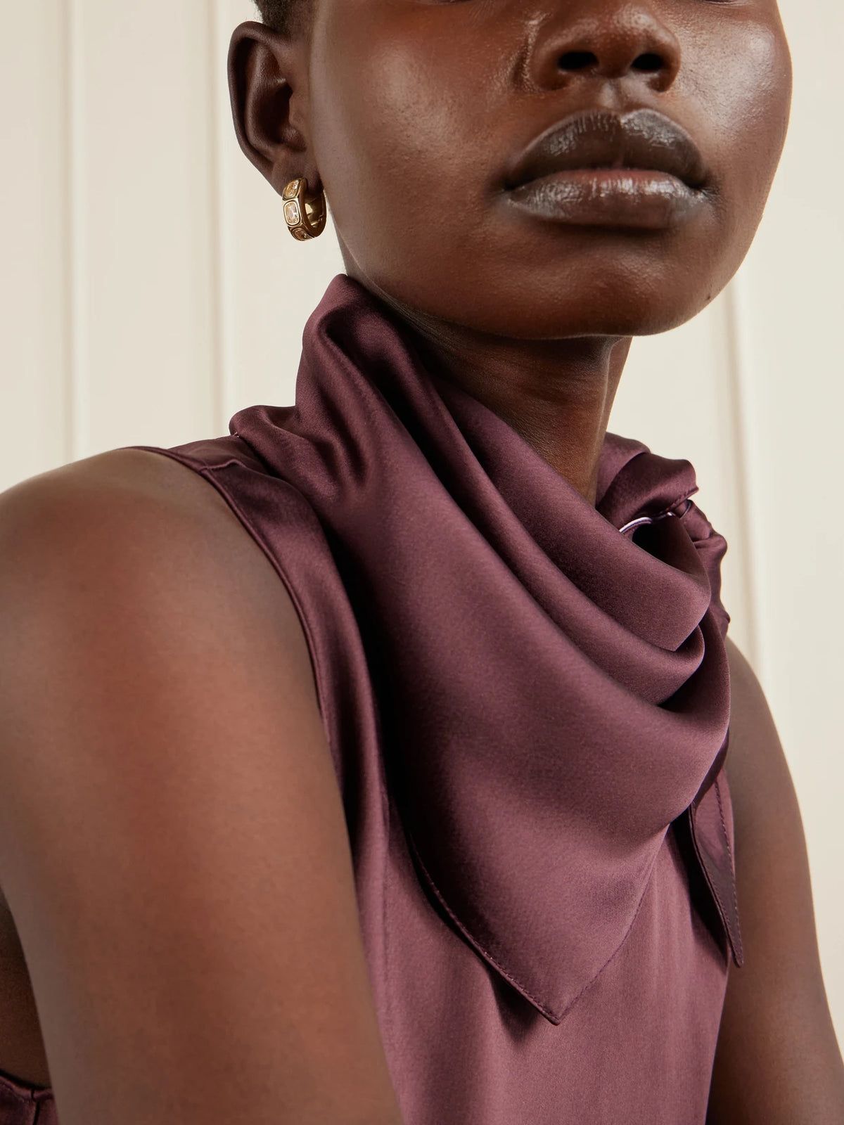 Image of Earrings. Product name - The Cubic Hinged Chubby Gold-tone Cubic Zirconia Hoop Earrings in Multi colour by brand - Roxanne Assoulin