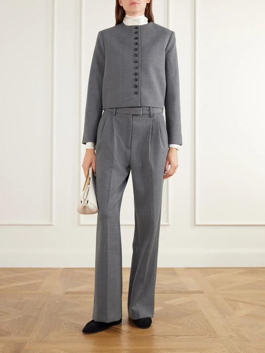 Image of Outfit Sets. Product name - Funda Twill Jacket in Gray colour by brand - Almada