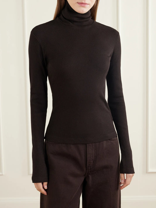 Citizens of Humanity Caradene Ribbed Stretch Organic Cotton And Lyocell-blend Jersey Top