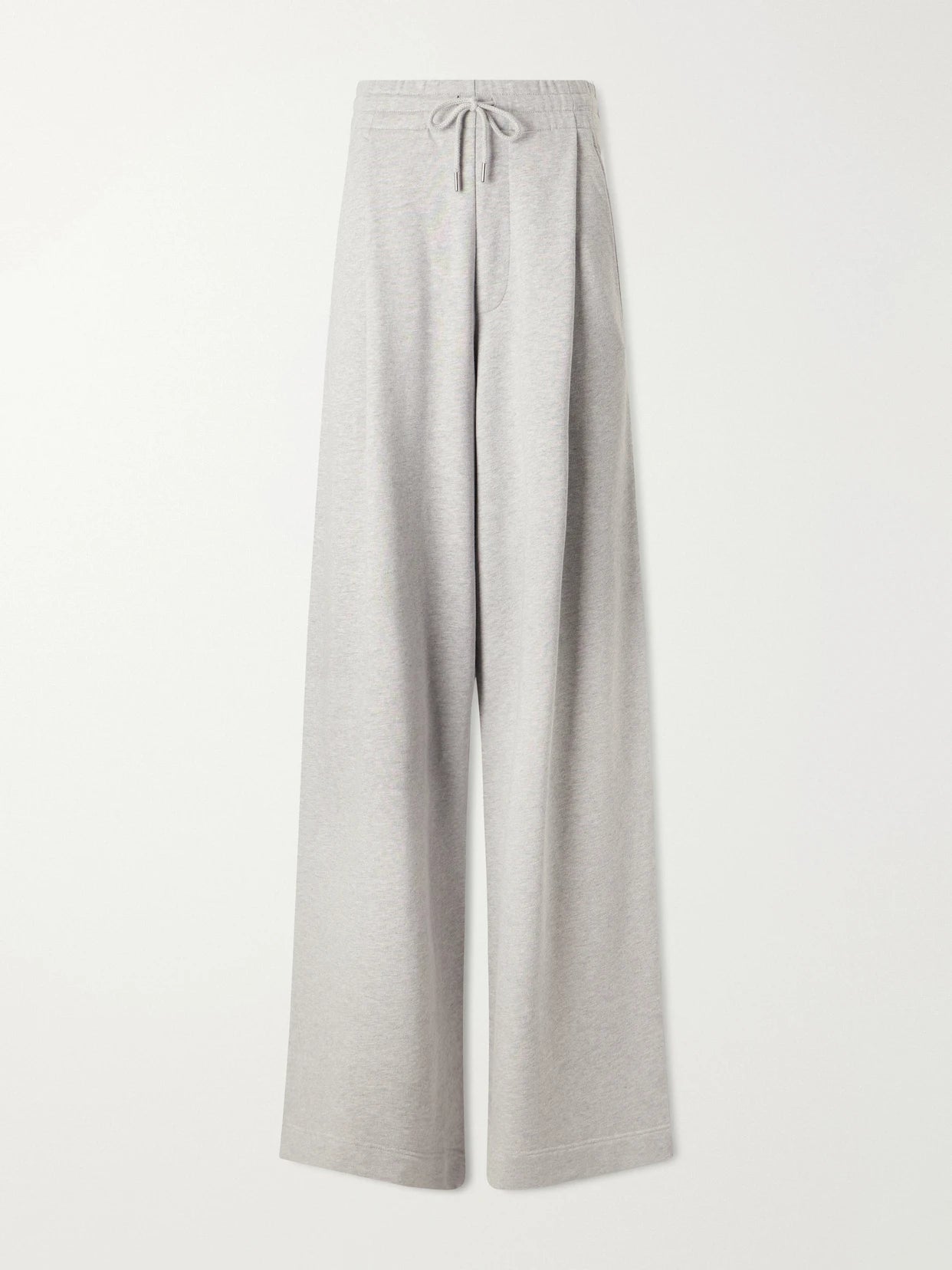 Image of Sleepwear & Loungewear. Product name - Cotton-jersey Wide-leg Track Pants in Gray colour by brand - Dries Van Noten