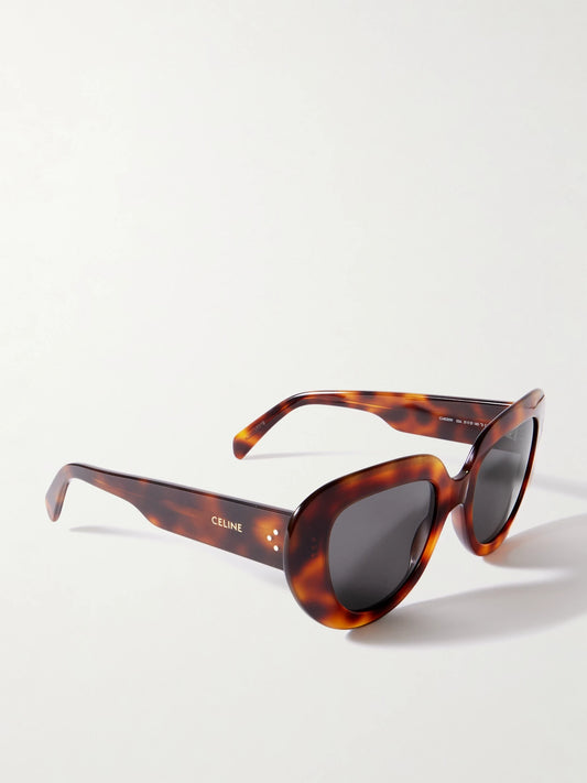 Oversized Butterfly-frame Tortoiseshell Acetate Sunglasses
