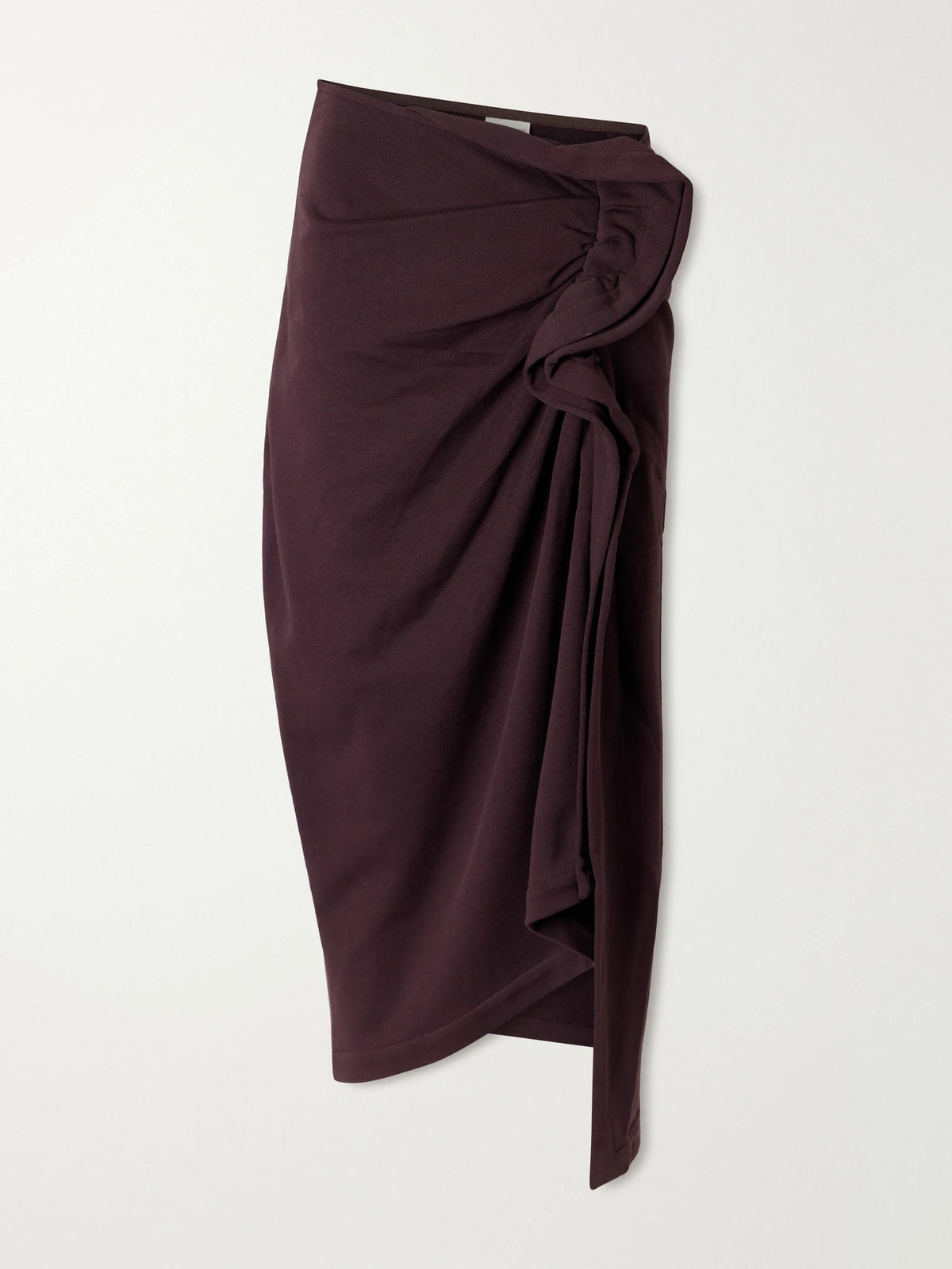 Dries Van Noten Draped Cotton-jersey Midi Skirt
