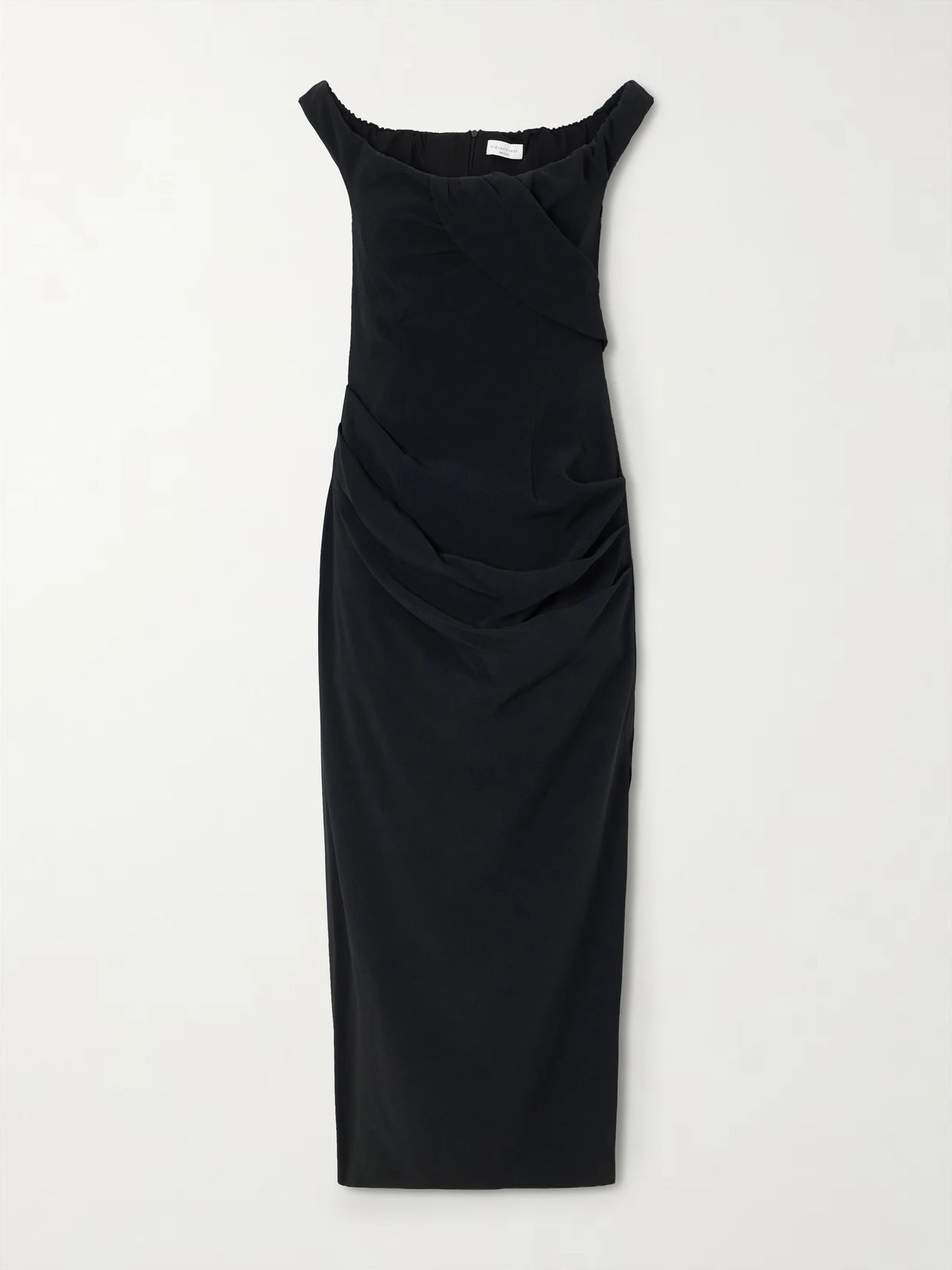 Aurel Gathered Crepe Midi Dress