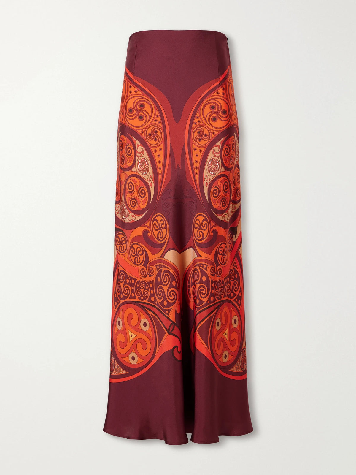 La DoubleJ Sleek Printed Silk-twill Maxi Skirt