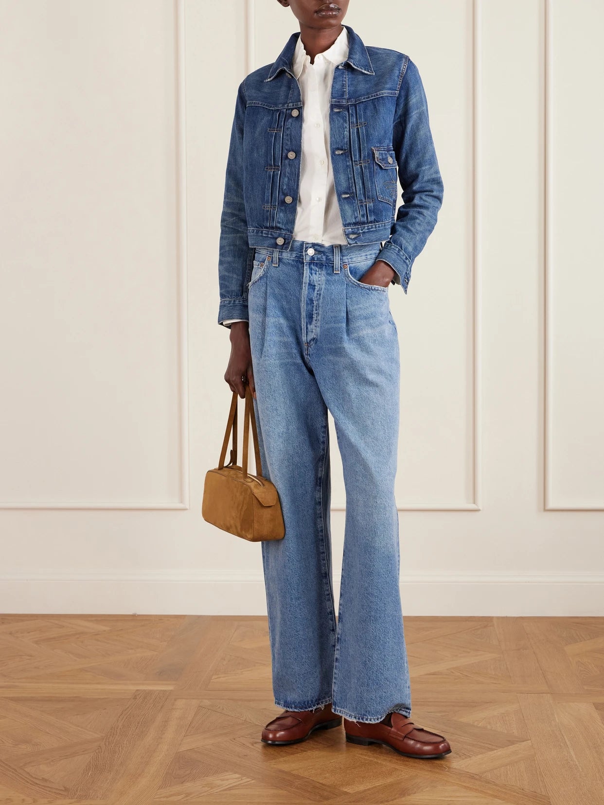 Image of Coats & Jackets. Product name - Denim Jacket in Mid denim colour by brand - RRL