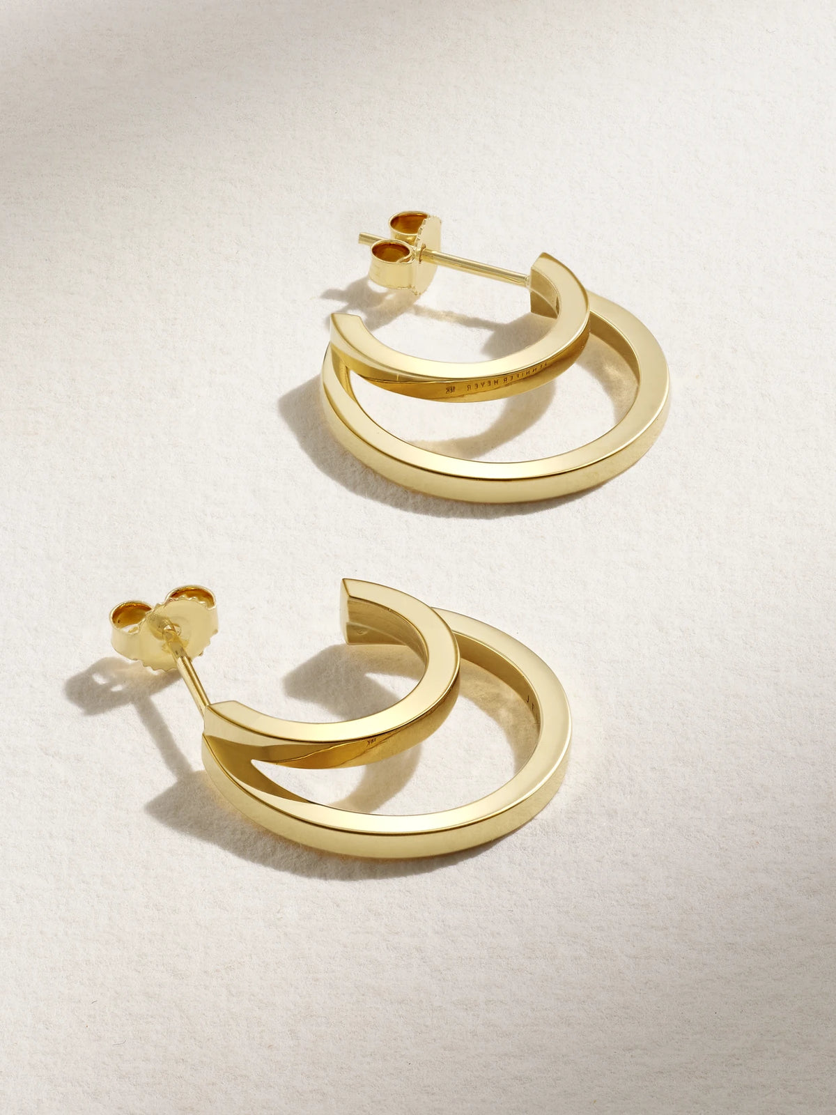 Mini Double 18-karat Gold Hoop Earrings