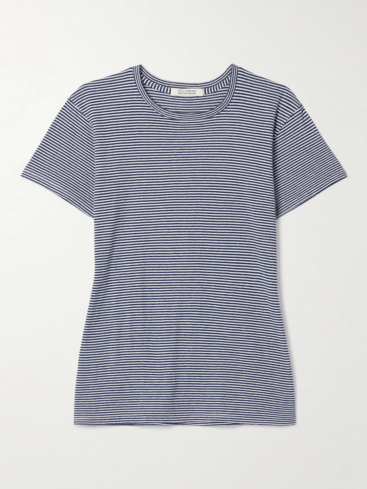 Lana Striped Cotton-jersey T-shirt