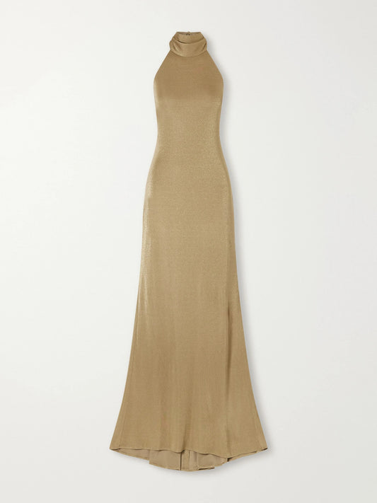 Ralph Lauren Collection Kelsie Metallic Jersey Gown