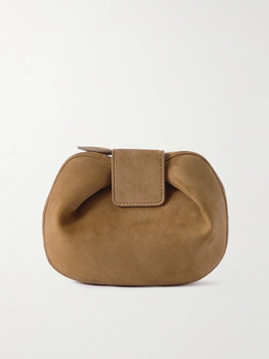 Gabriela Hearst Soft Demi Suede Clutch