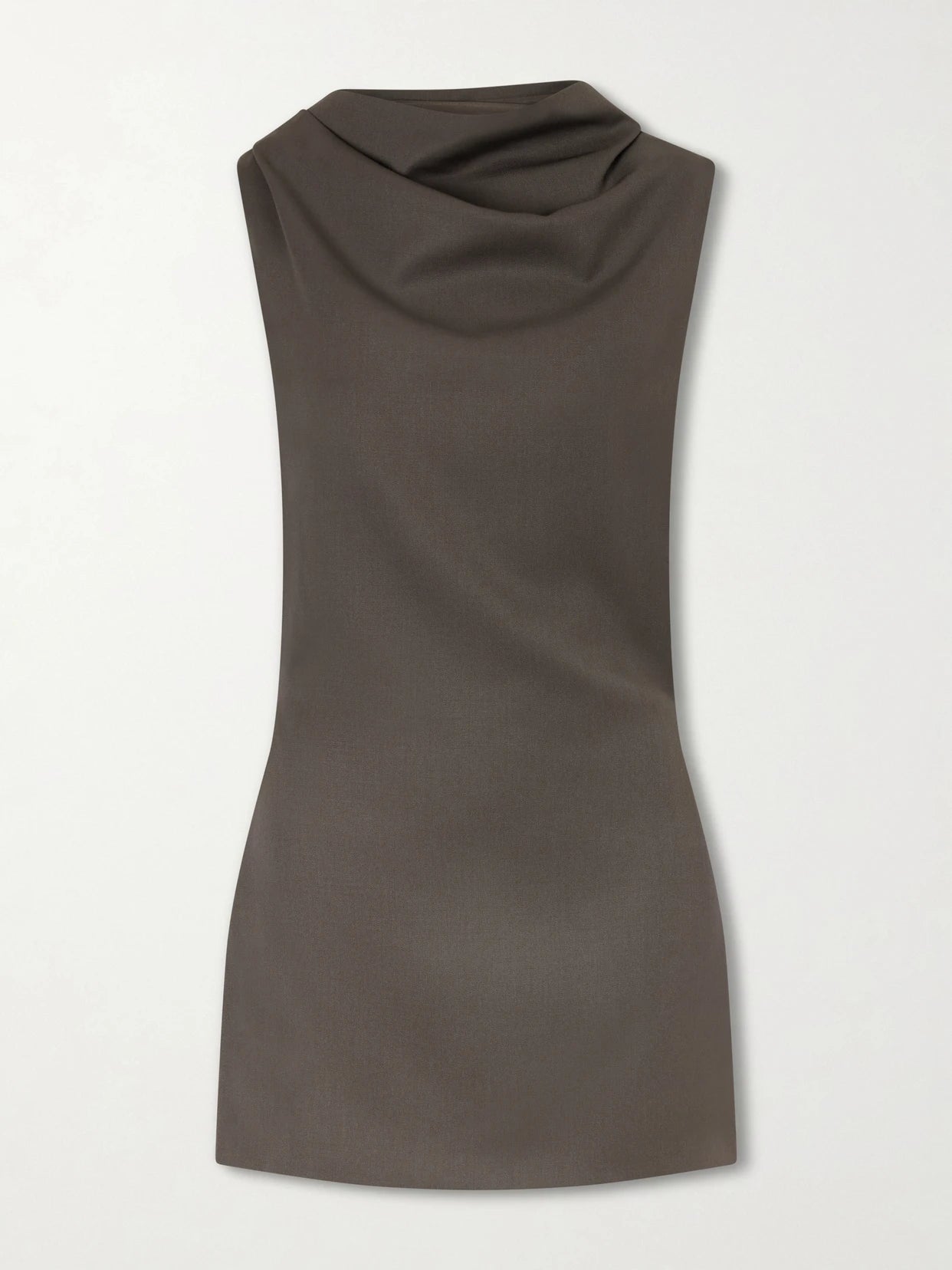 Image of Dresses. Product name - Astor Wool Mini Dress in Gray colour by brand - KHAITE
