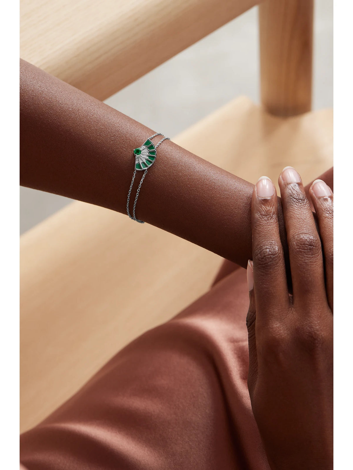 Image of Bracelets. Product name - Fanfare Symphony 18-karat White Gold Multi-stone Bracelet in Multi colour by brand - Garrard