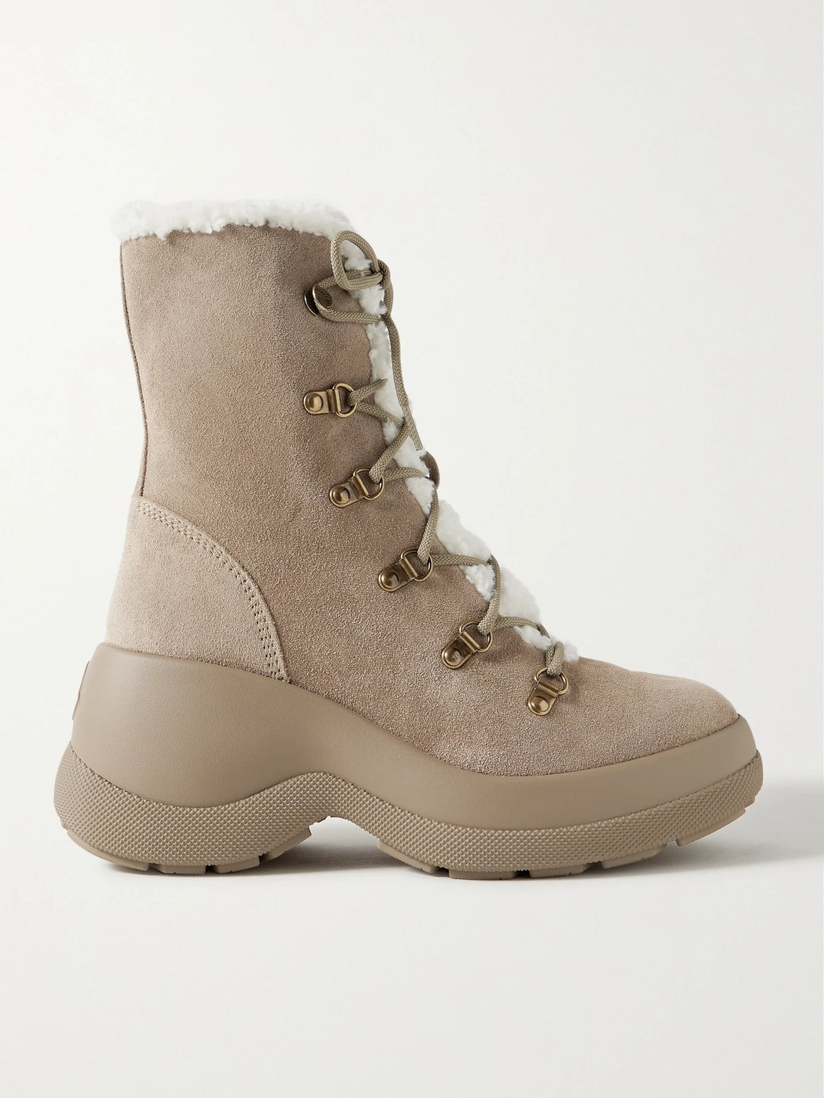 Resile Trek Plush-trimmed Suede Ankle Boots