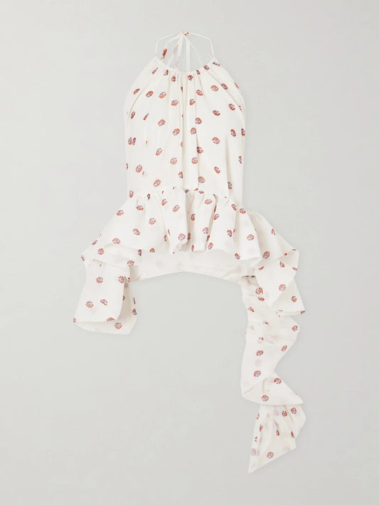 Tamara Silk-chiffon Peplum Blouse