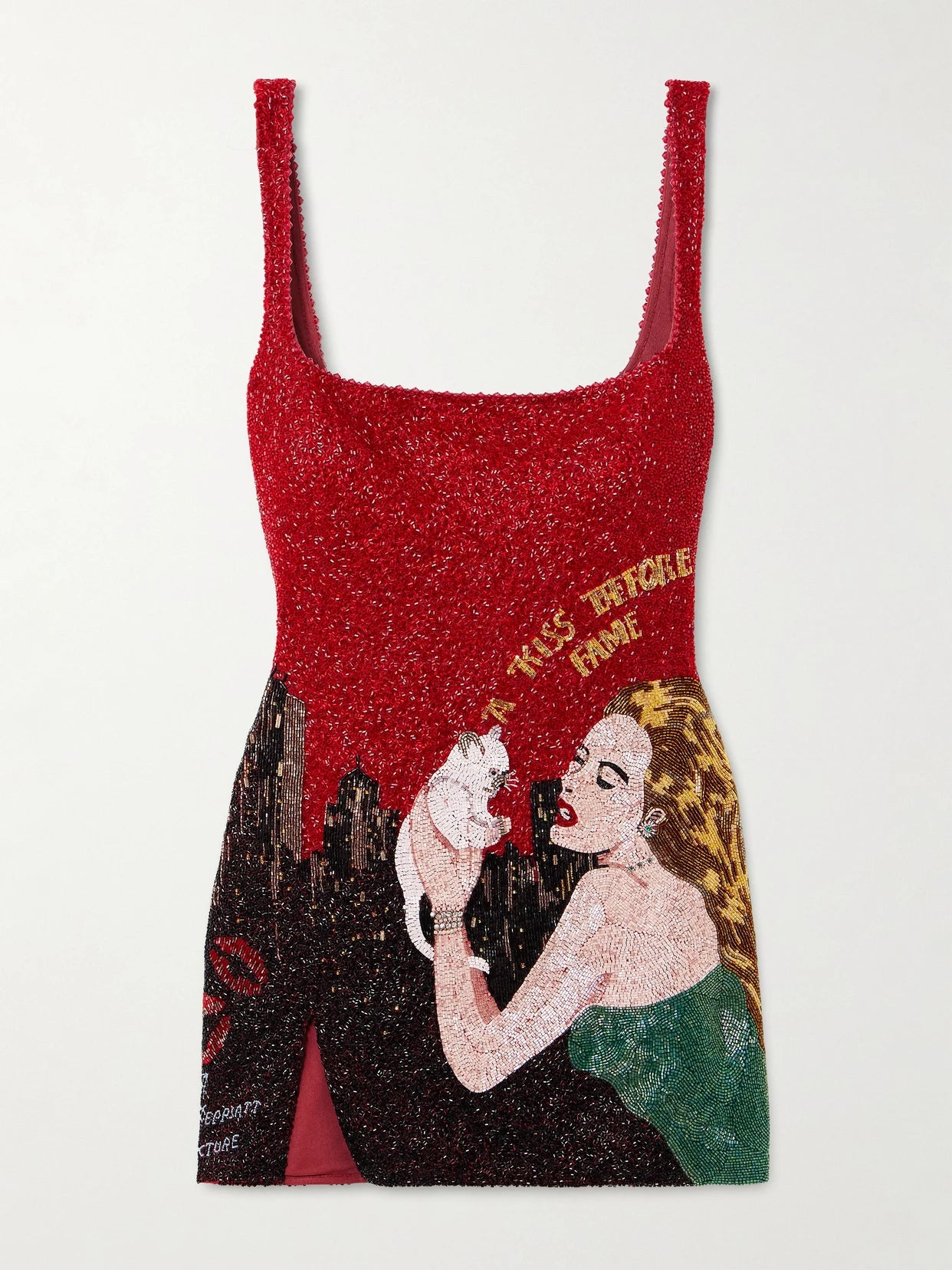 Kitten Beaded Tulle Mini Dress