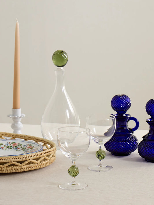 Image of Tableware. Product name - Set Of Four Demetra Wine Glasses in Clear colour by brand - Cabana