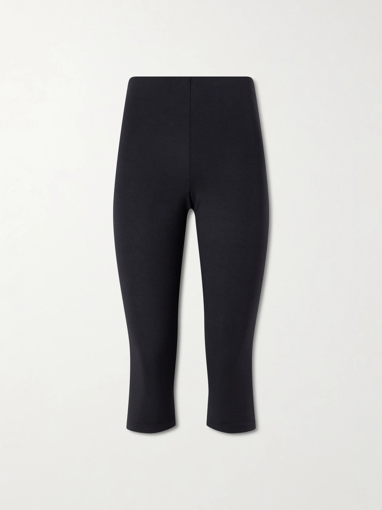 Image of Sleepwear & Loungewear. Product name - Stretch-jersey Capri Leggings in Black colour by brand - SKIMS