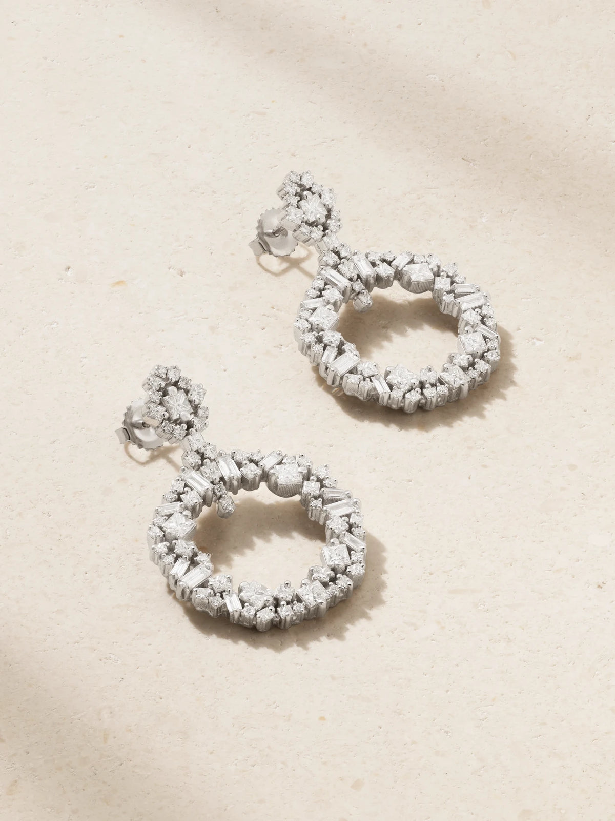 La Fantaisie 18-karat White Gold Diamond Earrings