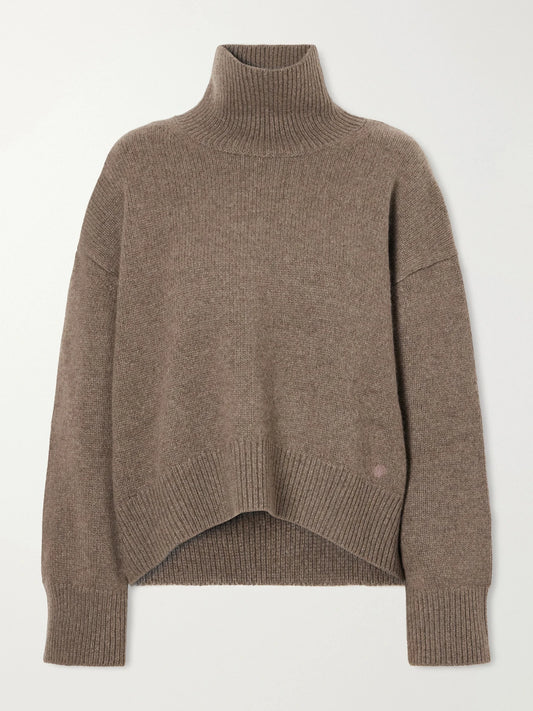 Loulou de Saison Jonah Cropped Cashmere Turtleneck Sweater