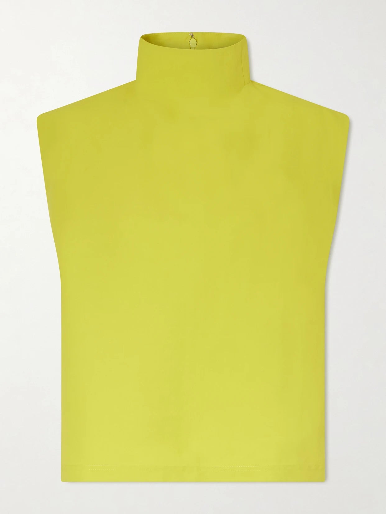 Image of a model wearing Tops. Product name - Paper-blend Turtleneck Top in Yellow colour by brand - Alaïa
