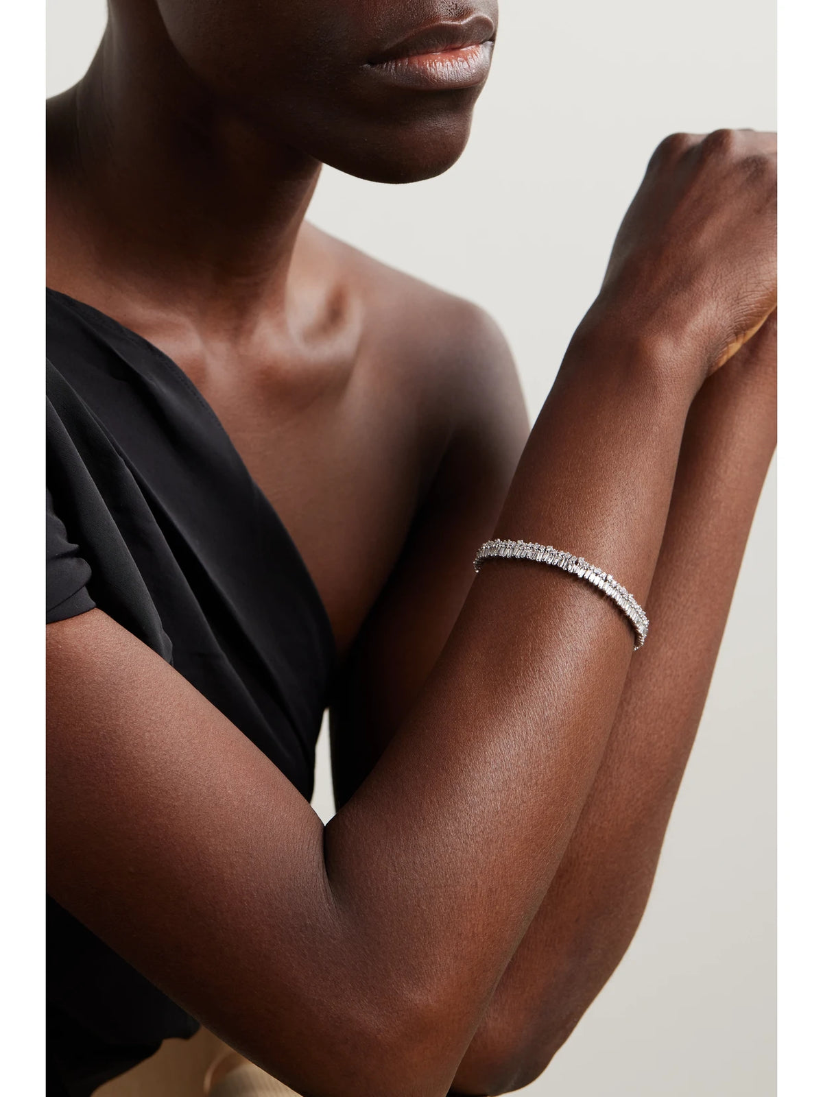 Image of Bracelets. Product name - 18-karat White Gold Diamond Bracelet in Multi colour by brand - Suzanne Kalan