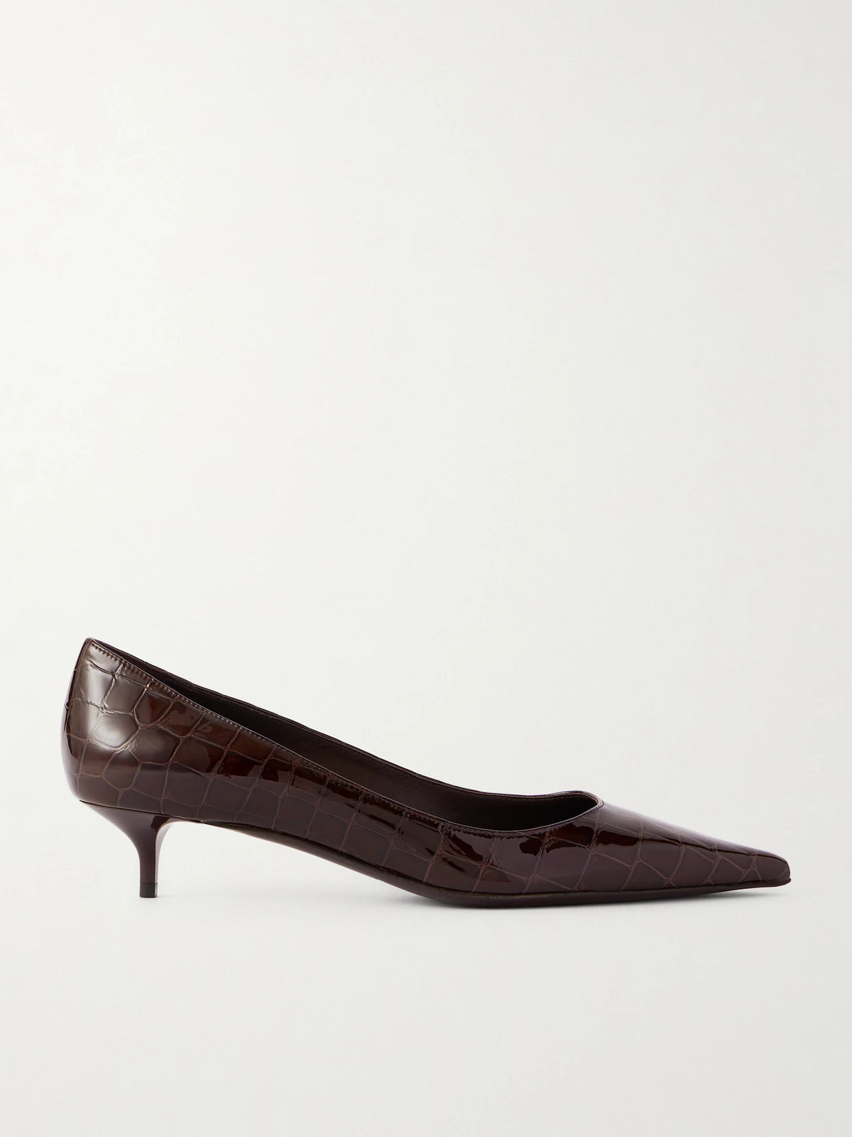 Amelia Croc-effect Leather Pumps