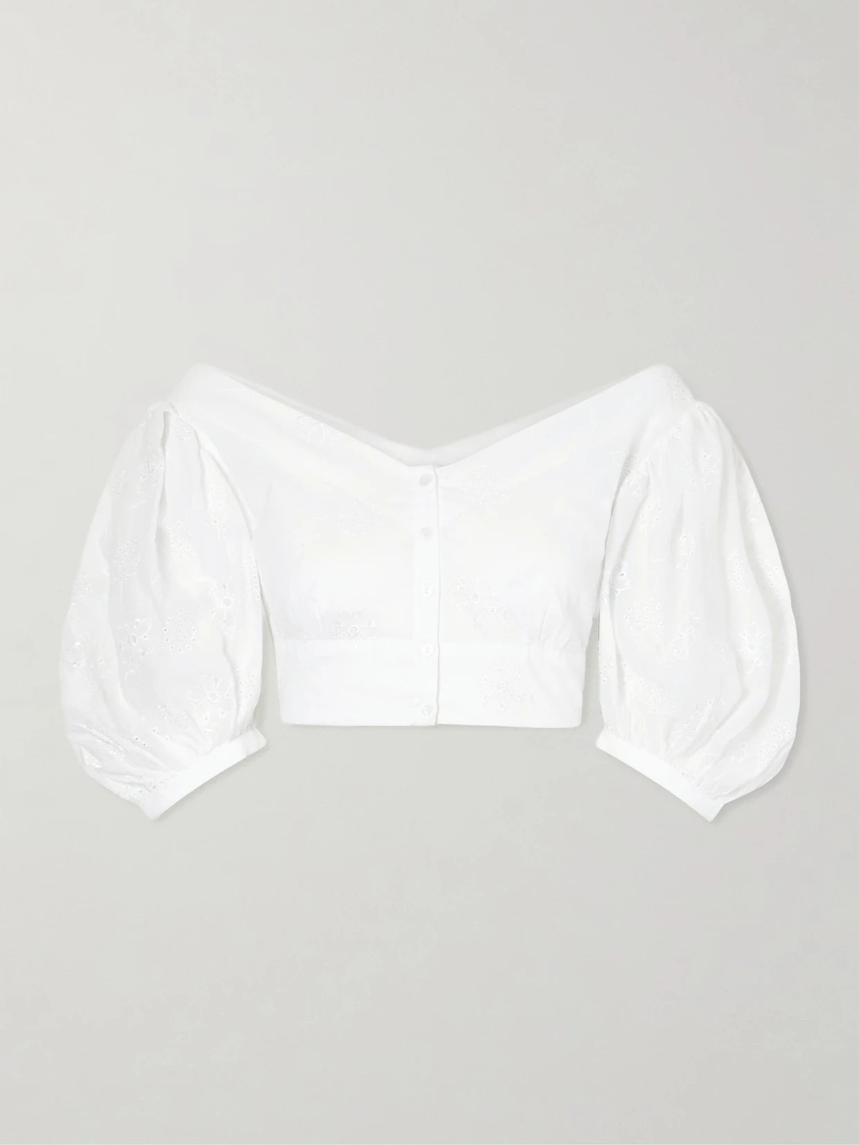 Clara Embroidered Cotton-voile Blouse