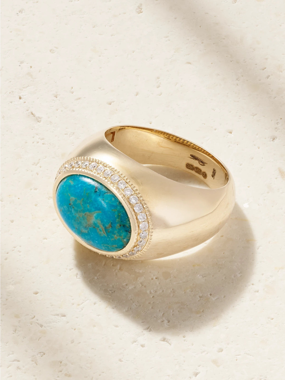 14-karat Gold, Turquoise And Diamond Ring