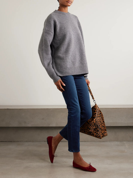 Image of Jeans. Product name - The Dazzler Ankle Mid-rise Slim-leg Jeans in Dark denim colour by brand - Mother