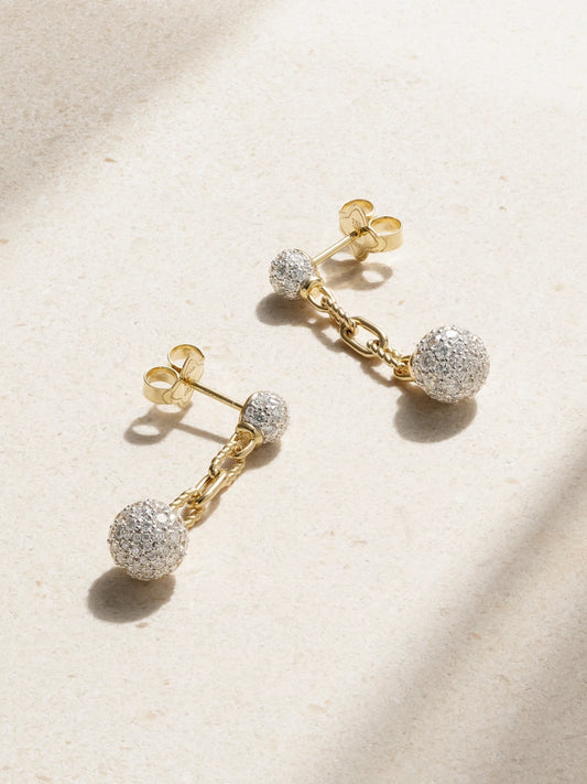 Dy Madison 18-karat Gold Diamond Earrings