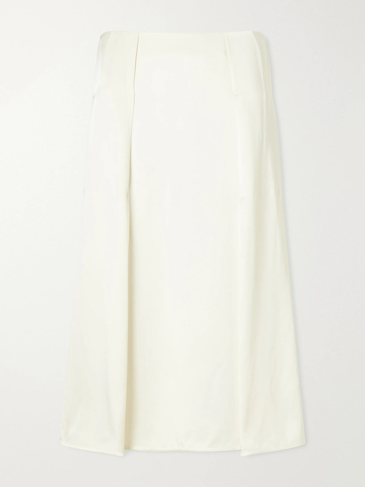 Jil Sander Pleated Satin Midi Skirt