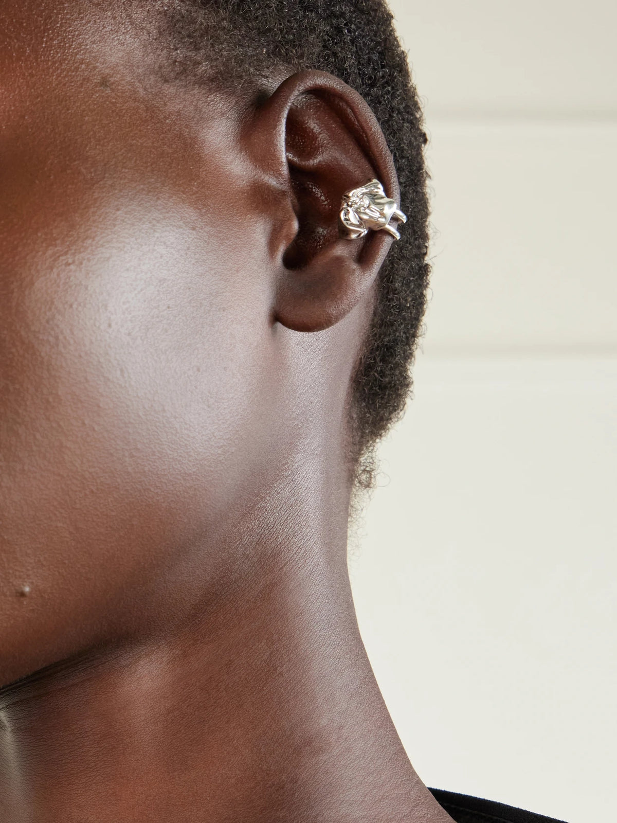 Image of Earrings. Product name - Flower Silver-plated Ear Cuff in Multi colour by brand - Completedworks