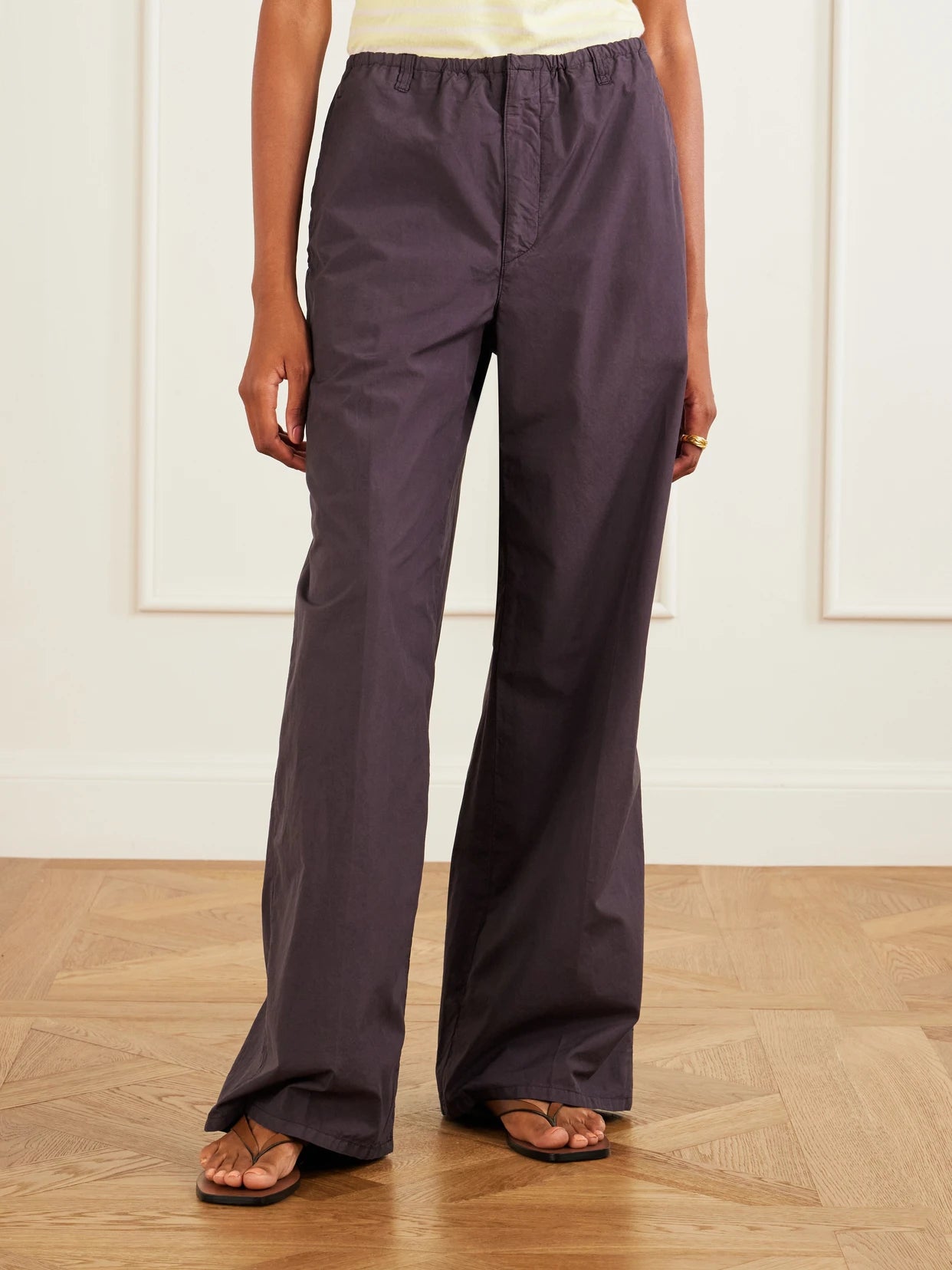Cotton Wide-leg Pants