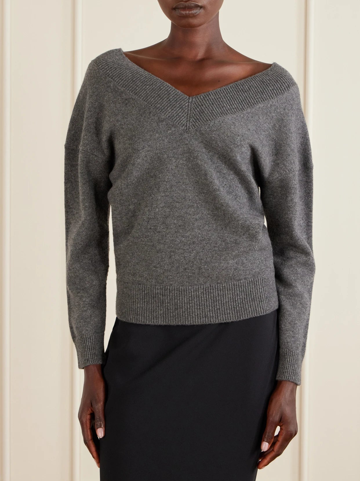Off-the-shoulder Cashmere Top
