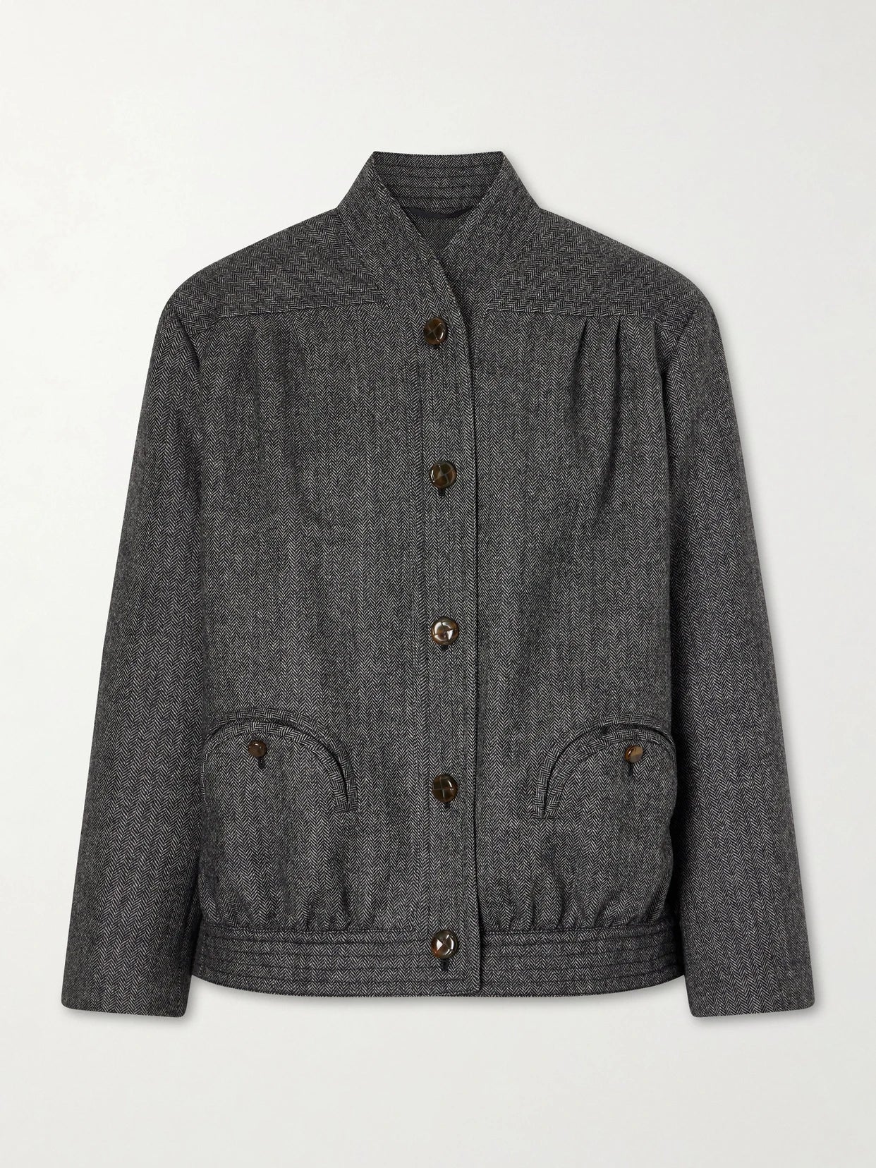Image of Coats & Jackets. Product name - Coiba Virgin Wool-blend Jacket in Gray colour by brand - BLAZÉ Milano