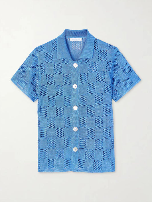 Image of Cardigans. Product name - Knitted Cardigan in Cobalt blue colour by brand - Calle Del Mar