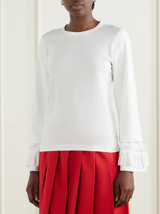 Comme des Garçons GIRL Ruffled Cotton-jersey T-shirt