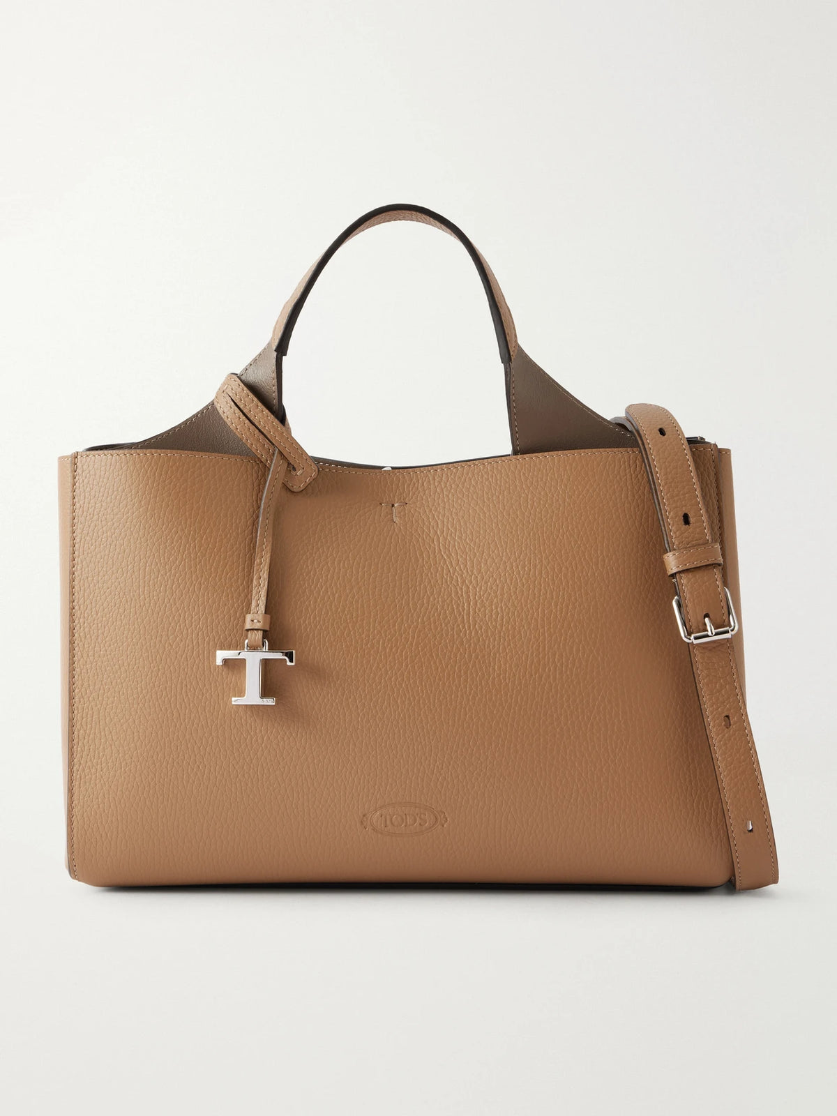 Mini Textured-leather Tote