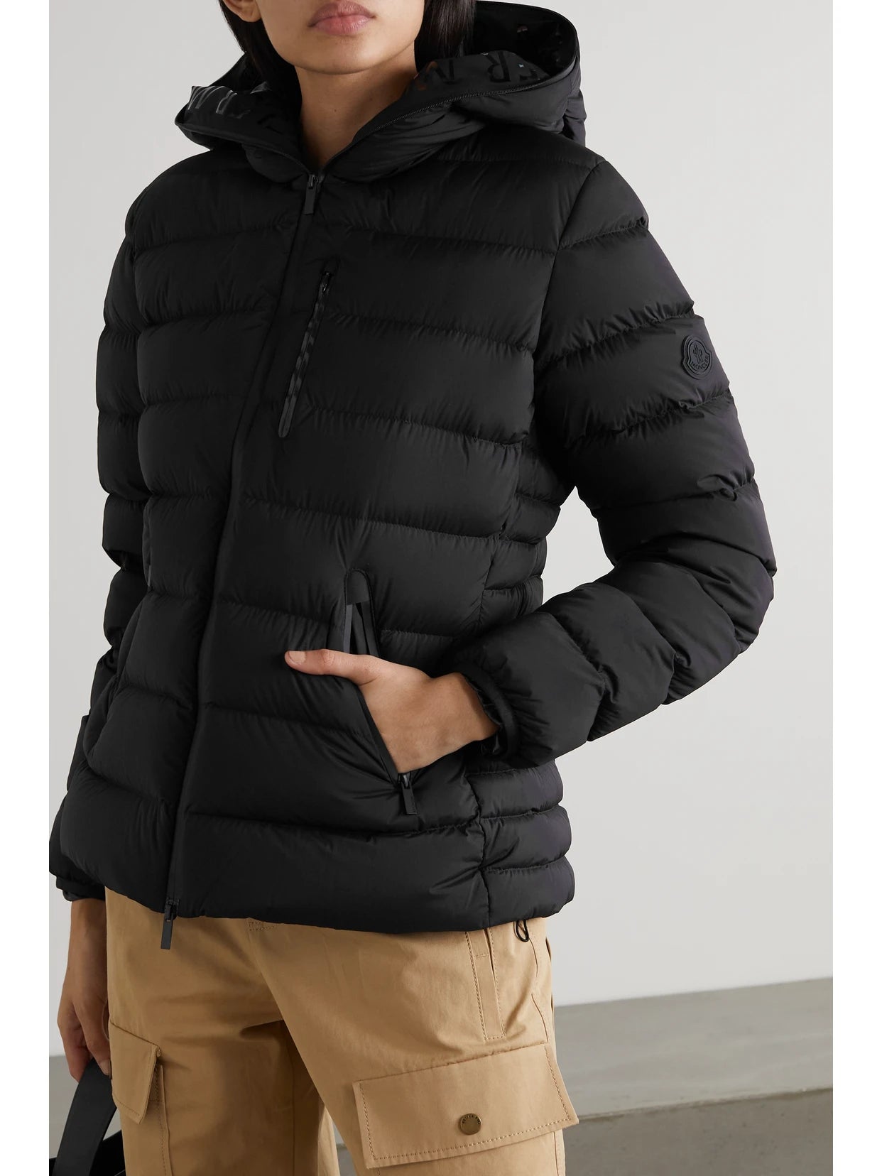 Herbe Hooded Quilted Shell Down Jacket