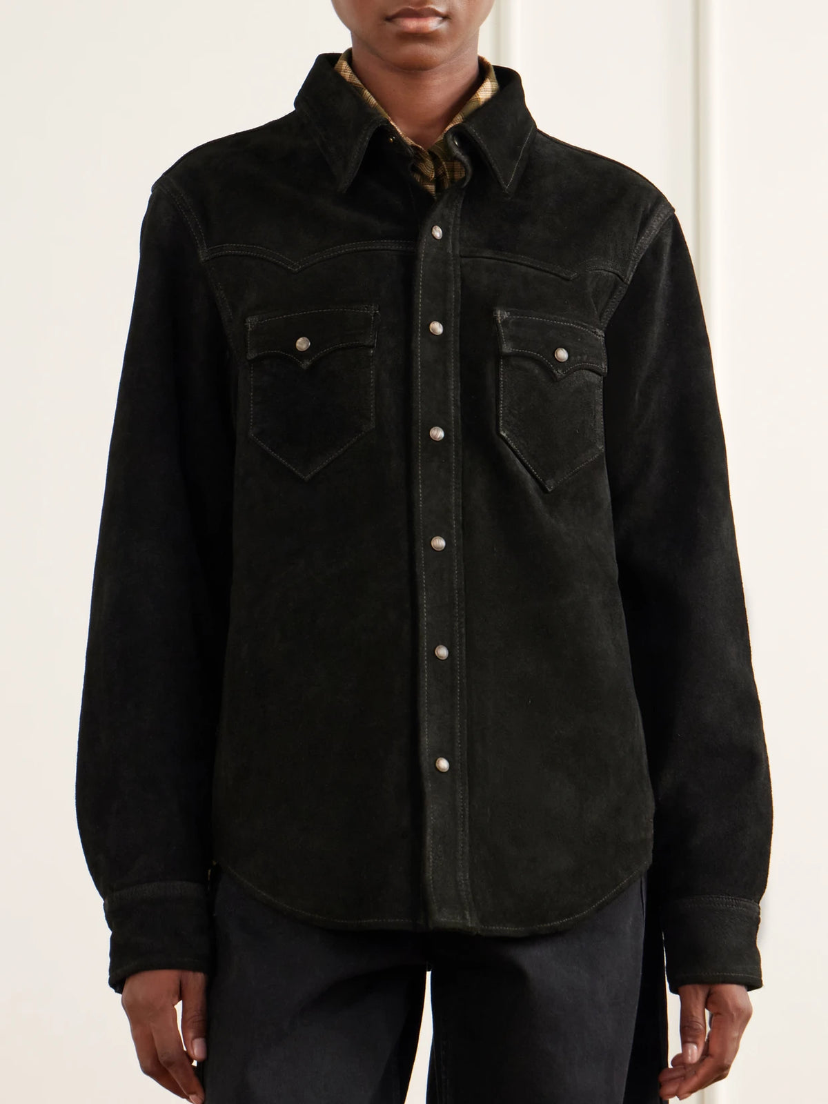 RRL Willett Paneled Suede Jacket
