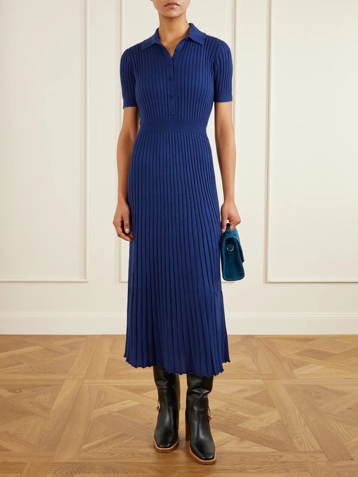 Image of Bags. Product name - Leonora Small Suede Tote in Turquoise colour by brand - Gabriela Hearst