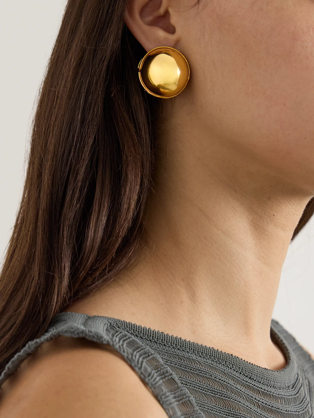 Image of Earrings. Product name - Sphere Gold-tone Earrings in Multi colour by brand - Alaïa