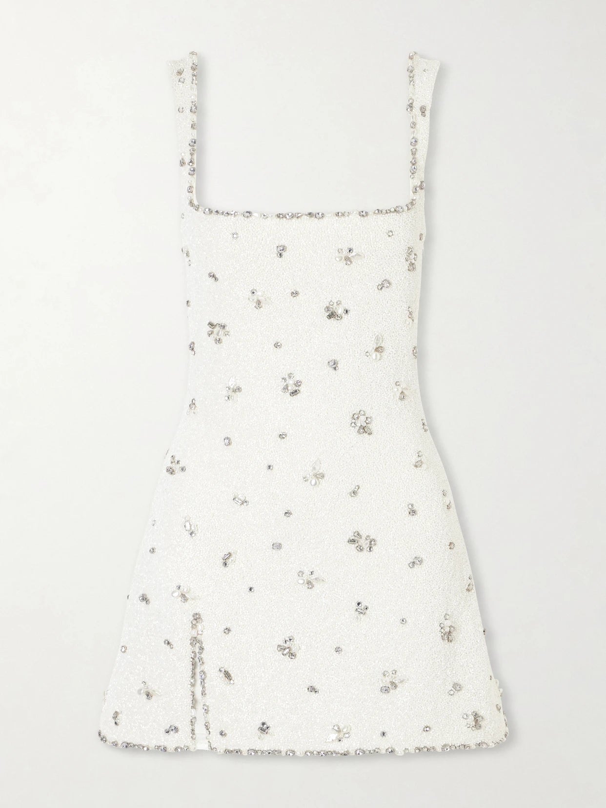 Diamond Embellished Tulle Mini Dress