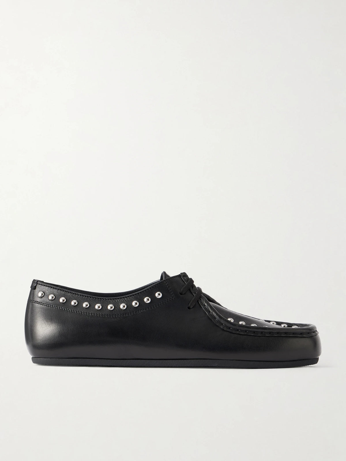 Jil Sander Hood Studded Leather Loafers