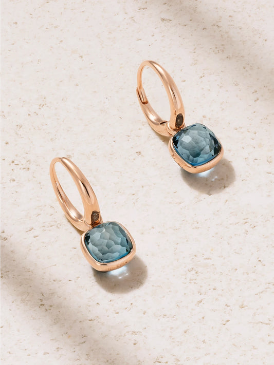 Nudo 18-karat Rose Gold Topaz Earrings