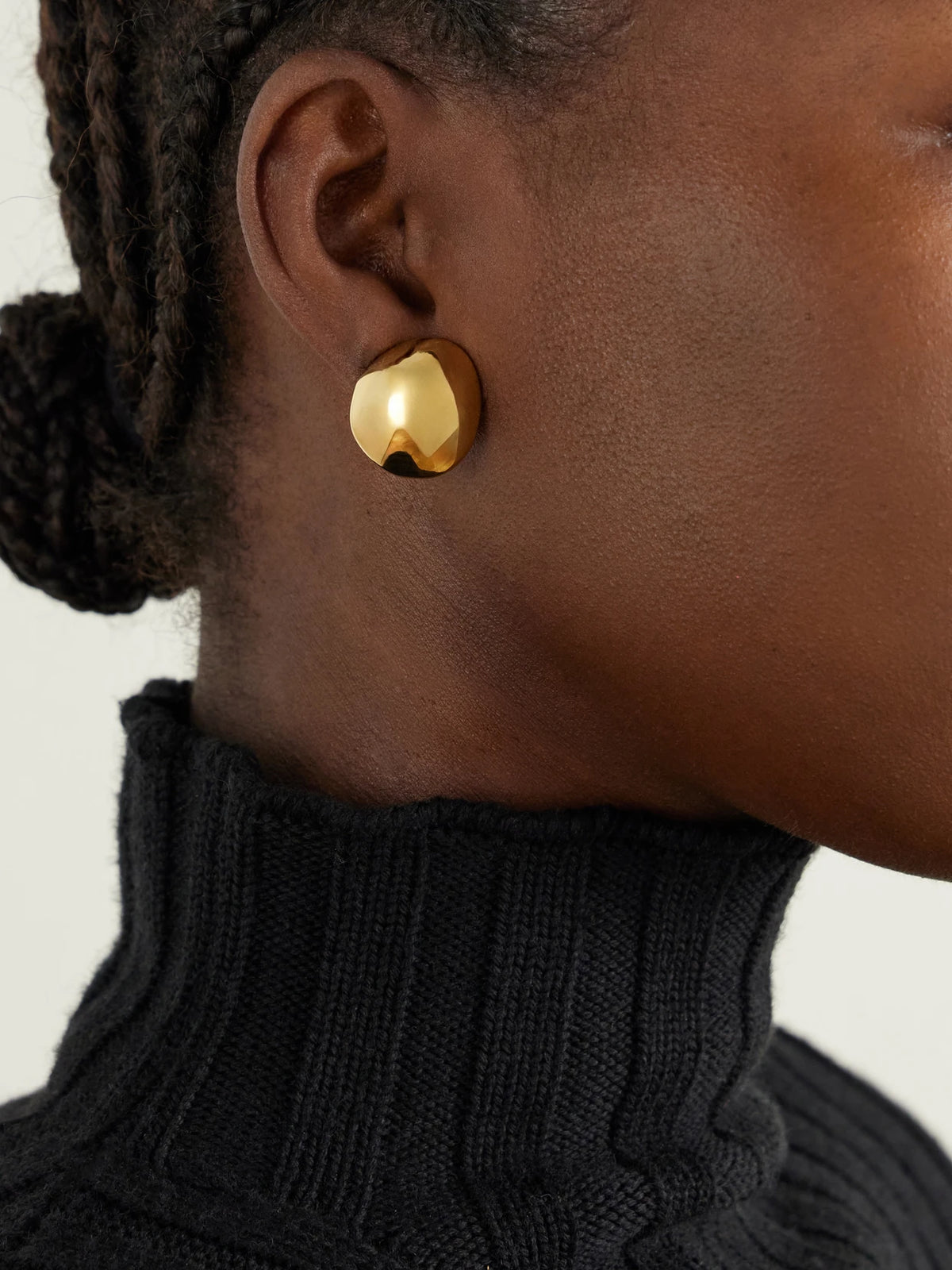 Image of Earrings. Product name - Dome Gold-tone Earrings in Multi colour by brand - Alaïa